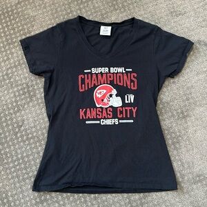 Kansas City Chiefs Super Bowl LIV Champs T-Shirt NFL Team Apparel Medium Black